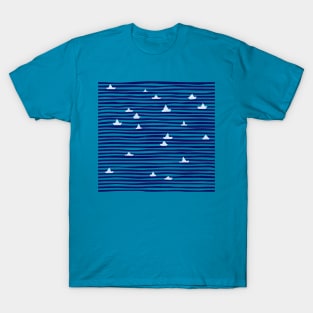 Origami boat on the sea T-Shirt